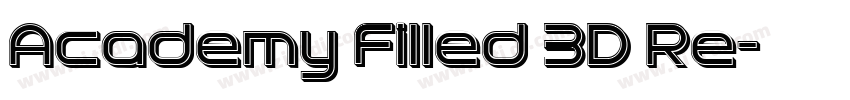 Academy Filled 3D Re字体转换